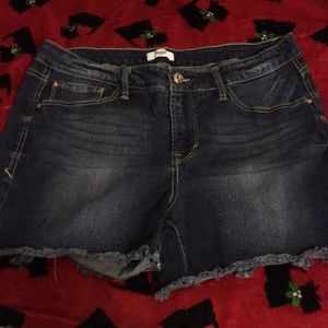 Blue jean shorts